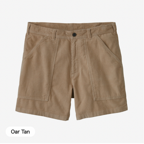 M's Organic Cotton Cord Utility Shorts-6 in.