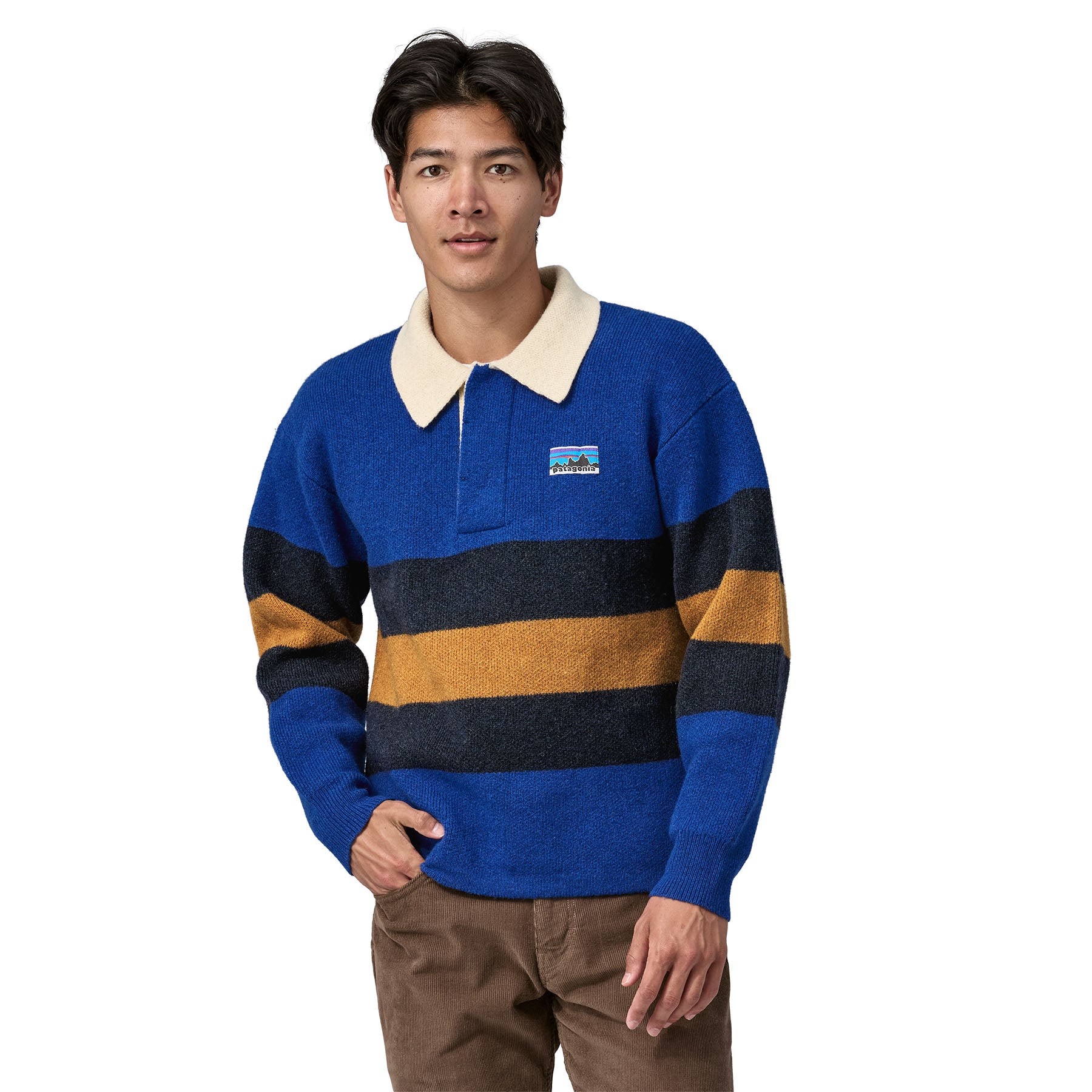 Recycled Wool-Blend Rugby Sweater