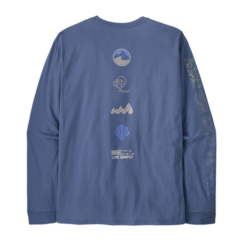メンズ・ロングスリーブ・ロング・ウェイ・ラウンド・オーガニック・Tシャツ