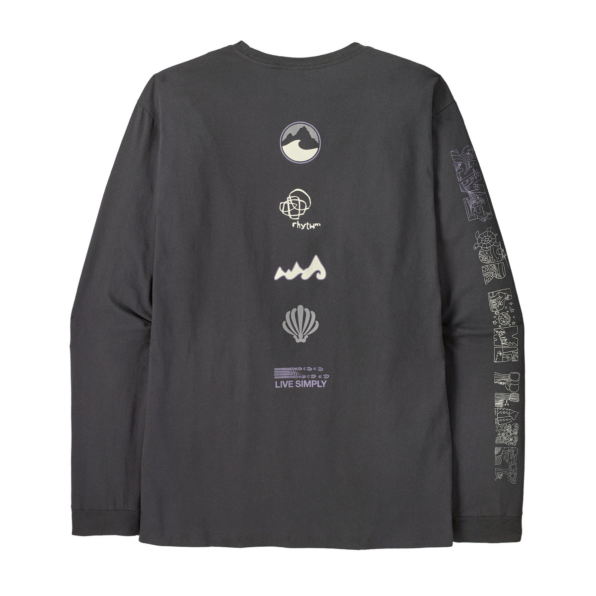 メンズ・ロングスリーブ・ロング・ウェイ・ラウンド・オーガニック・Tシャツ