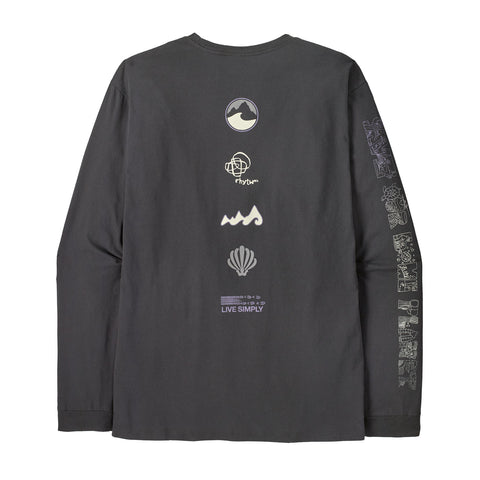 メンズ・ロングスリーブ・ロング・ウェイ・ラウンド・オーガニック・Tシャツ