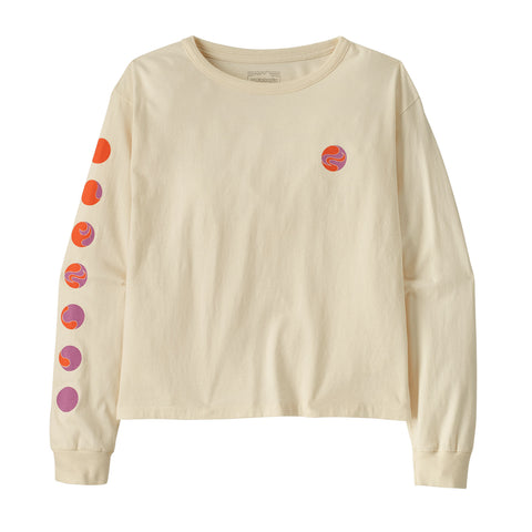 ウィメンズ・ロングスリーブ・アース・フロー・イージーカット・オーガニック・Tシャツ
