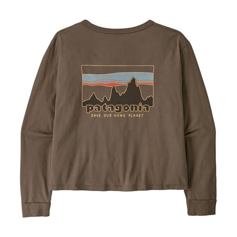 ウィメンズ・ロングスリーブ・'73 スカイライン・イージーカット・オーガニック・Tシャツ