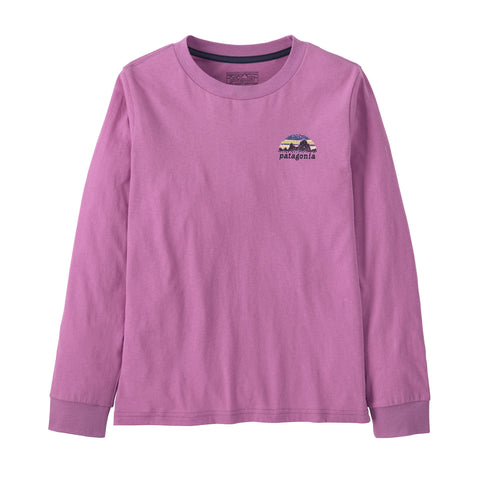 キッズ・ロングスリーブ・スカイライン・ステンシル・Tシャツ