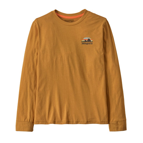 キッズ・ロングスリーブ・スカイライン・ステンシル・Tシャツ