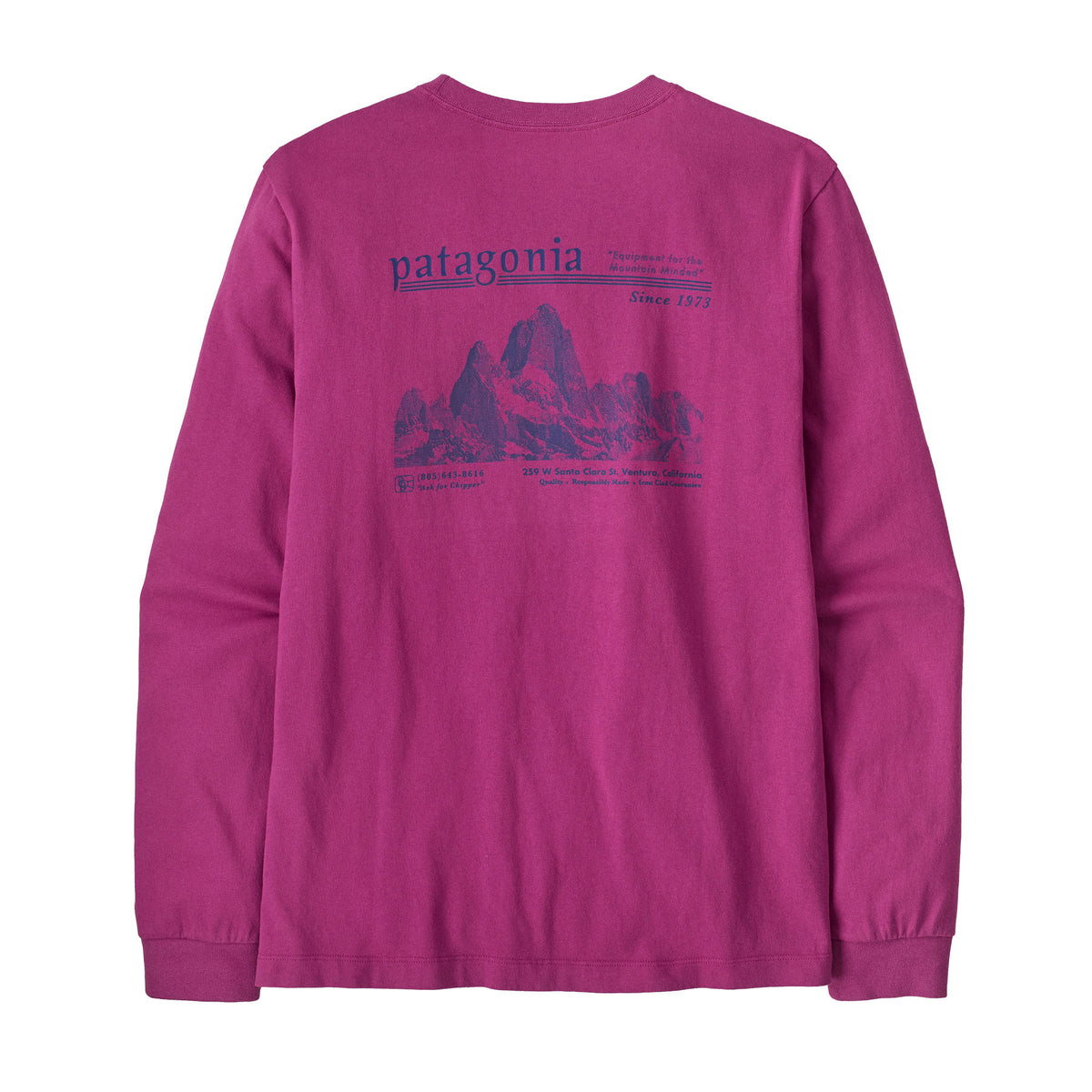 メンズ・ロングスリーブ・ミッドウェイト・ハット・トリッパー・スカイライン・Tシャツ