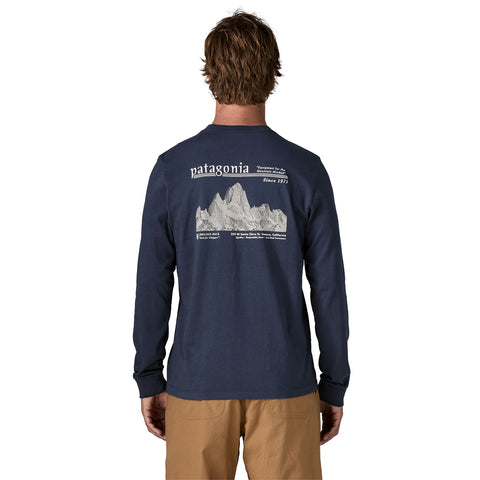 メンズ・ロングスリーブ・ミッドウェイト・ハット・トリッパー・スカイライン・Tシャツ