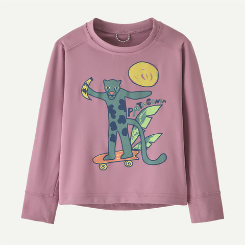 【UPF40+ 吸湿速乾】ベビー・ロングスリーブ・キャプリーン・シルクウェイト・Tシャツ
