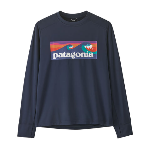 【UPF40+ 吸湿速乾】キッズ・ロングスリーブ・キャプリーン・シルクウェイト・Tシャツ