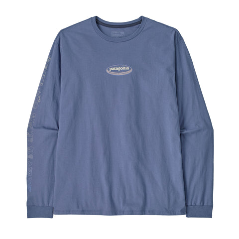 メンズ・ロングスリーブ・ロング・ウェイ・ラウンド・オーガニック・Tシャツ