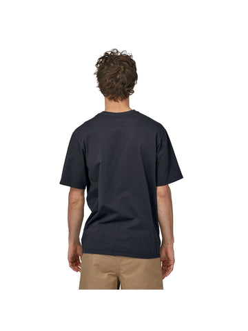 メンズ･ライン･ロゴ･リッジ･ストライプ･オーガニック･ポケット･Tシャツ